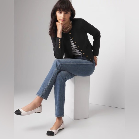 NWT WHBM Crop Luxe Stretch Jacket - Picture 2 of 5